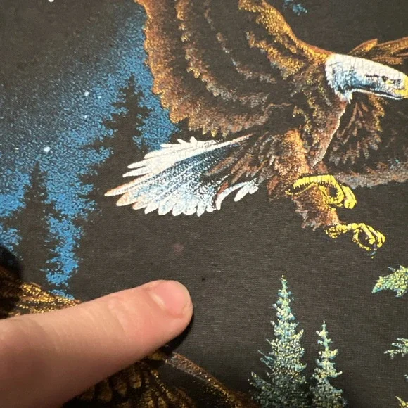 Screen Stars Black Eagle Graphic T-Shirt - Picture 9 of 16